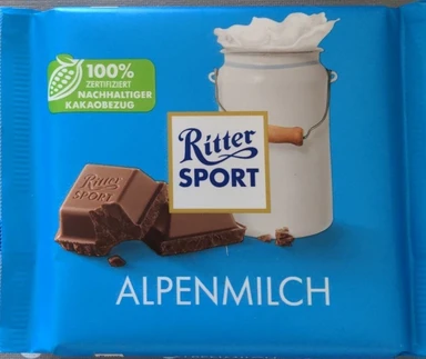 Ritter Sport Variety Alpine Milk Chocolate 100g