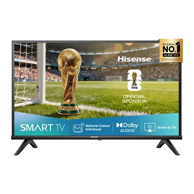 Hisense 32E4QT Fernseher, 32 Zoll, DLED, Smart TV, Game Mode, AI Sports Mode, Dolby Audio, Dolby MS12, DTS Virtual X, HDR10, HLG, Full HD, Hoher Kontrast, Rauschunterdrückung [2025] [Energieklasse F]