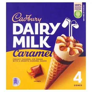 Cadbury Caramel Cones 4x100ml