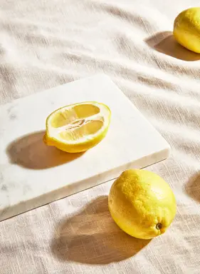 Maison by Premier White Marble Rectangular Chopping Or Serving Board, Durable Natural Stone Board For Kitchen Use