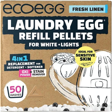 Ecoegg Laundry Egg Refill Pellets for White+Light 50 Washes