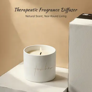 Zooly Dongyang Ceramic Scented Candle - Westin White Tea (White), 250G, 1PC