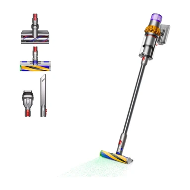 Dyson V15 Detect Absolute - draadloze stofzuiger - 230 AW laser HEPA nikkel/geel