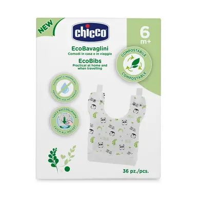 Chicco Compostable Disposable Bibs 36 pcs
