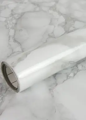 Fablon Sticky Back Plastic Marble White 0.675x2m