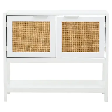 Interiors by Premier Sideboard Sherman White/Rattan