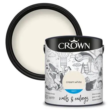 Crown Matt Emulsion Cream White 2.5L