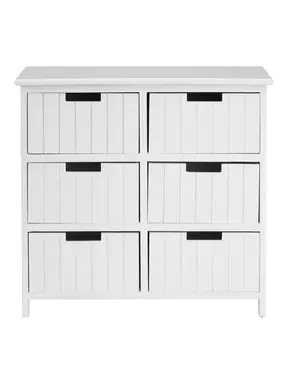 Interiors by Premier Storage Unit New England 6 Drawer White