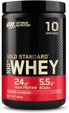 Optimum Nutrition Gold Standard 100% whey proteïne, heerlijke aardbei 300 gram (10 porties)