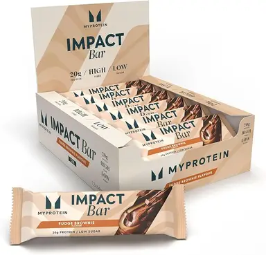 MyProtein Impact Protein Nutrition Bar Fudge Brownie - 12 x 64g