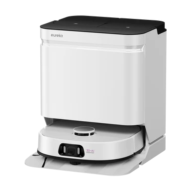 Eureka Robot Vacuum and Mop - 2 in 1 Cleaning, Self-Emptying and Self-Refilling Docking Station, UltraLite Design, White - NERJ15ULTRALITE