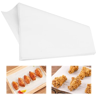 COOKER KING Papier pour barbecue Papier pour barbecue Papier absorbant l'huile Barbecue Spécial Commercial Ménage Four Plaque de cuisson Tapis Papier Papier graissé en silicone 50 pièces