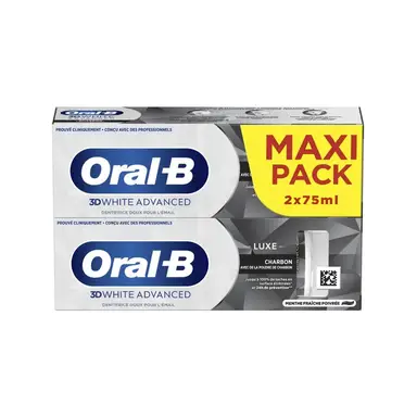 Oral-B 3DW Geavanceerd Houtskool 2 x 75 ml (Stuk)