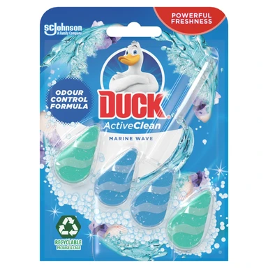 Duck Active Clean Toilet Rim Block, Marine Single, Single Pack