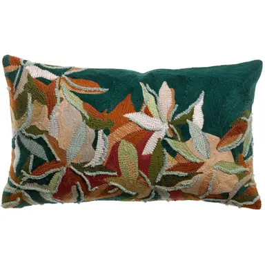 HOUSSE DE COUSSIN BRODE ALINA PETROLEGARNISSAGE OFFERT