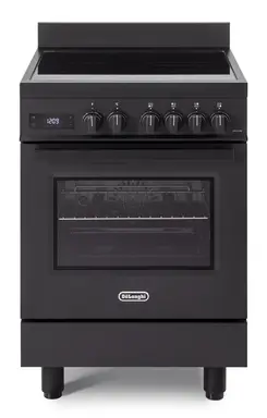 DeLonghi DSC 626IND-1 BL 60cm Induction Single Oven Cooker, Matt Black, A Rated