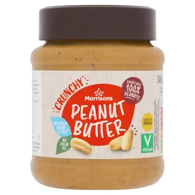 Morrisons Peanut Butter 100% Peanuts Crunchy 340g