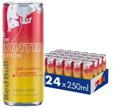 Red Bull Boisson énergisante Pomme Fuji-Gingembre - 24 canettes de 25 cl