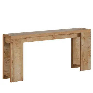 Tribesigns Console Table, 160 x 29.5 x 85 cm, Side Table, Corridor Table, Sofa Table for Small Rooms, Wooden Sofa Table, Country Style for Entrance, Hallway, Living Room, Light Oak