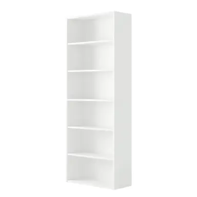 Ochama x SONGMICS Boekenkast met 6 Planken, Boekenkast voor Thuiswerkplek, Slaapkamer, Woonkamer, Studieruimte, Wit