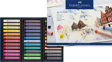 Faber-Castell Creative Studio Soft Pastels, Wallet of 36