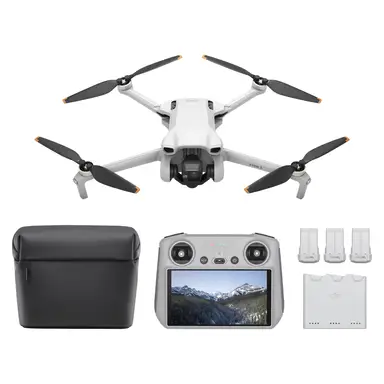 DJI Mini 3 Fly More Combo (DJI RC) – Drone miniature léger et pliable avec vidéo 4K HDR, autonomie de 38 minutes, prise de vue verticale véritable, fonctions intelligentes, classe C0