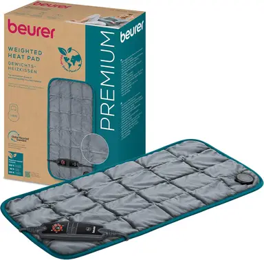 Beurer HK145 Cosy Weighted Heating Pad, Snuggly Heating Pad with 1500g Weight, 60 x 30 cm
