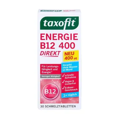 TAXOFIT Energie B12 direkt Schmelztablette  30 St