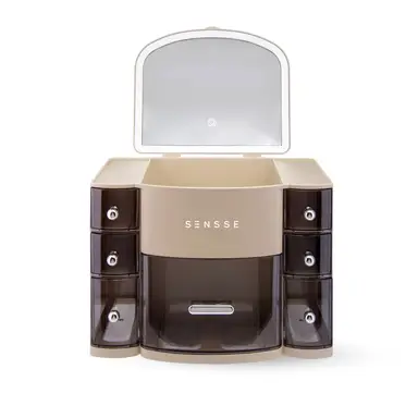 SENSSE Illumi Glam Box – LED-Lit Storage Case, Touch Control, Organised Beauty Display – White SNBOMI01, Top Gift Picks