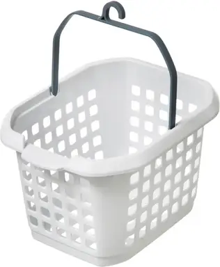 5five Peg Basket Hugger - Wit, 22 x 13 x 17 cm