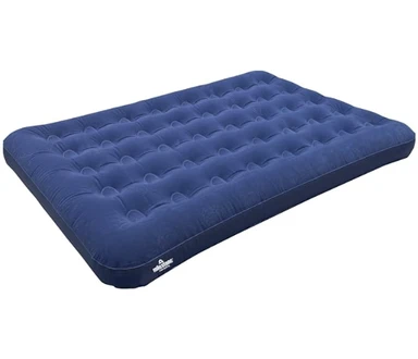 Milestone Airbed Flocked Blue Double