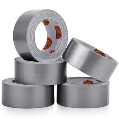 TAPEBEAR Duct Tape Heavy Duty 1.88 Inch x 30 Yards (90 Voet), Zilver Waterdichte Tape 9mil Dik Adhesie Tape Sterk, Geschikt Voor Schrijven, Met De Hand Scheurbaar Voor Verpakken, Reparaties, 5 Rollen, Totaal 150 Yards