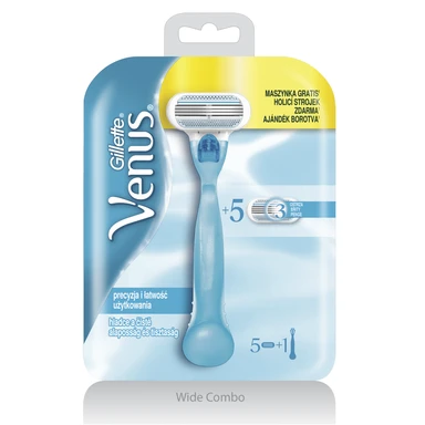 Gillette Venus Smooth+ Rasoir, 5 recharges