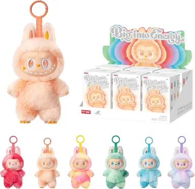 POP MART LABUBU THE MONSTERS Big into Energy-serie – vinyl pluche hanger blind box, blind box figuur, willekeurig ontwerp actiefiguren, verzamelbaar speelgoed, woondecoratie - per stuk verpakt