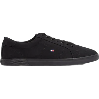 Tommy Hilfiger Baskets à lacets en toile noir/noir - Pointure 41