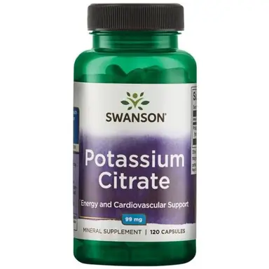 Swanson Potassium Citrate Mineral Balance 99mg Capsules - 120 Capsules