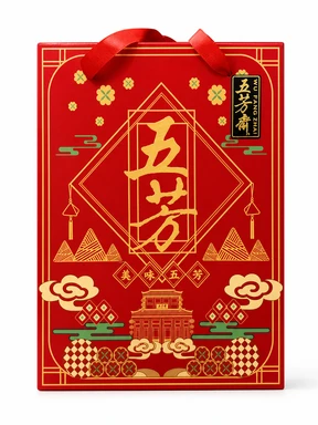 【Dragon Boat Festival】Wufangzai Qingxiang Wufang Zongzi Gift Box 1000g (10 Pieces)