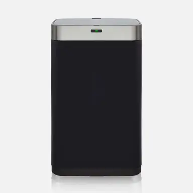 Tower Square Sensor Bin with Fingerprint Proof Coated Exterior, Black