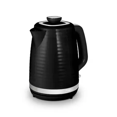 Tower T10077BLK Saturn Kettle with Quick Boil, 1.7L, 3000W, Black with Chrome Accents