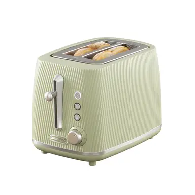 DAEWOO Cascade 2 Slice Toaster, Textured, Wide Slots, Sage Green - SDA2777GE