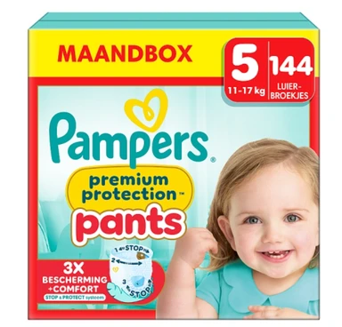 Pampers Premium Protection Pants Maat 5 – 144 Luierbroekjes (Maandbox)