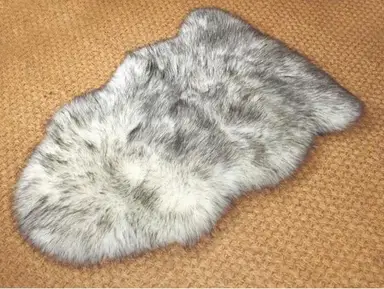 Likewise Rug Faux Fur Hide Cream 60x90cm