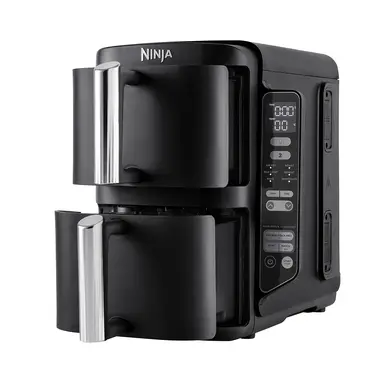 Ninja Double Stack 2-Drawer Air Fryer - 7.6L, Vertical Space-Saving Design, 4 Cooking Levels, 6 Cooking Functions, SL300UK