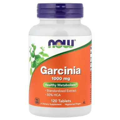 NOW Foods Garcinia Weight Management 1000mg Daily Wellness Support Tablets - 120 Tablets