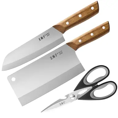 WANGMAZI Shenmu Serie Dianren 3-teiliges Set Küchenmesser Küchenschere