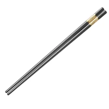 COOKER KING Black Alloy Metal Chopsticks Lightweight Chopsticks Dishwasher Safe - 12 Pairs 24cm