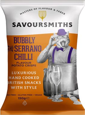 Savoursmiths - Bubbly & Serrano Chilli Flavour Potato Crisps - 150g