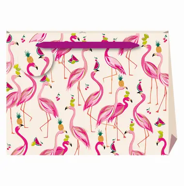 Sara Miller Fabulous Flamingos Shopper Gift Bag