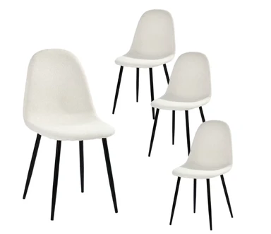 Urban Meuble Esszimmerstühle, 4er-Set, mit Stoffbezug und Metallbeinen