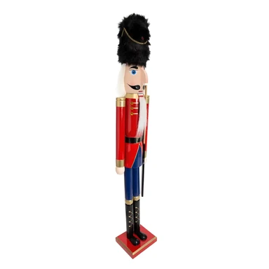 Christmas Workshop 106cm Wooden Nutcracker Red